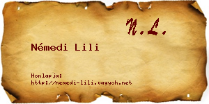 Némedi Lili névjegykártya