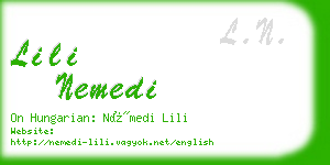 lili nemedi business card